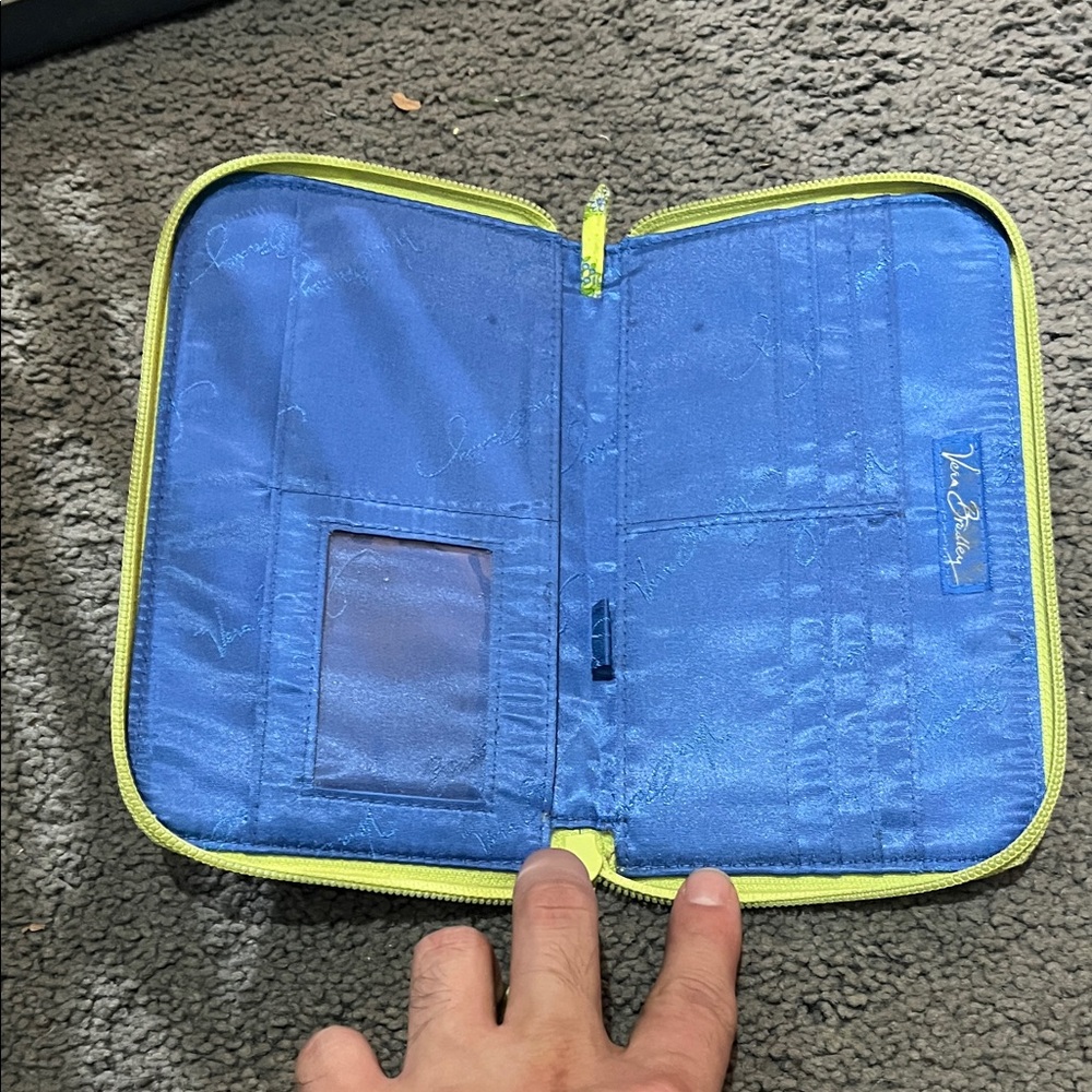 Vera Bradley Yellow and Blue Floral Wallet - Picture 3 of 3